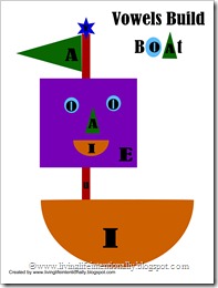 funny game for kids: vowel shapes game (free printable)