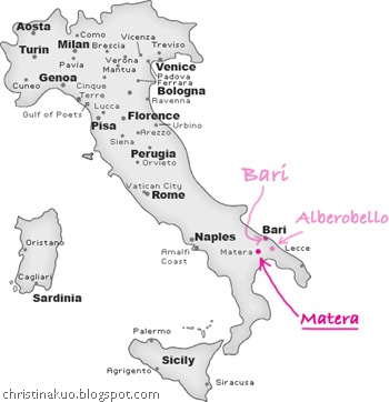 italy city map matera
