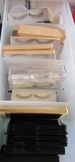 eye lashes and travel palettes drawer, bitsandtreats