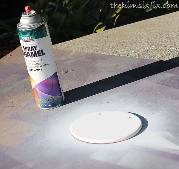 Spray painting plaque