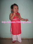 Áo dài cột dây cho bé gái