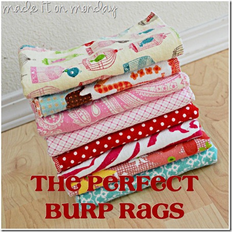 The Perfect Burp Rags at Made it on Monday
