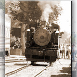 These are trains from all over, but most of the steamers are in OldSacramento, CA Trains