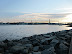 Halifax Harbor at dusk.
