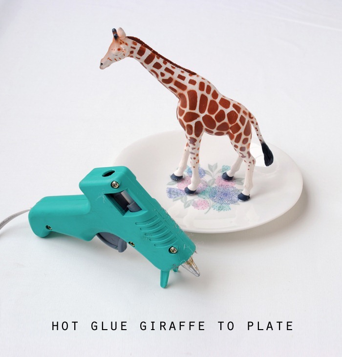 hot glue giraffe to plate hot glue giraffe to plate
