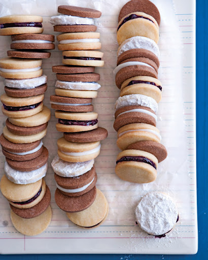 These striped cookies won't just taste good, they'll look good stacked and striped. 
(marthastewart.com/332855/striped-butter-cookies)