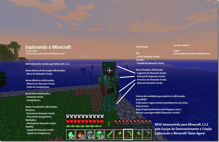 Explorando o Minecraft: MOD Diamantes Verdes para Minecraft 1.3.2 ...