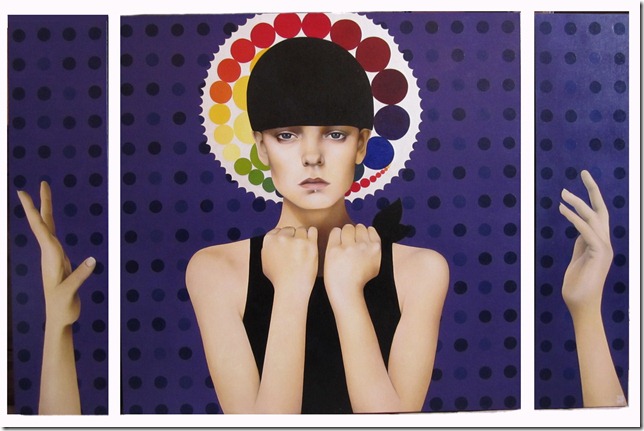 michela riba THIS IS MY SECRET trittico 20x80 80x80 20x80 cm olio su tela 2011 michela riba THIS IS MY SECRET trittico 20x80 80x80 20x80 cm olio su tela 2011