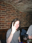 To start the night off, Garry orders two pints.