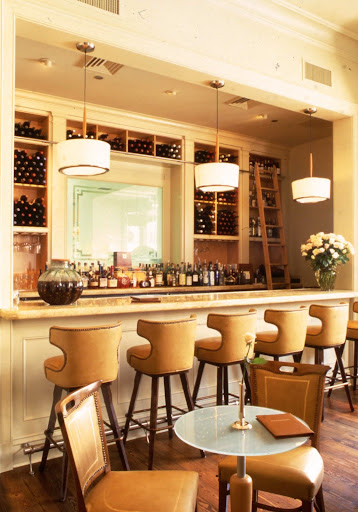 Emeril's Delmonico in New Orleans. Rich, creamy leathers are a great choice for the bar area.