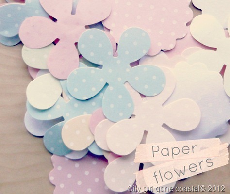 spotty paper flowers