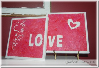 Valentine Canvas {A Sprinkle of This . . . . A Dash of That}
