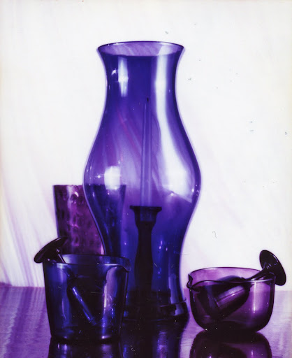 Rose colored glasses and vase. (Martha Stewart Living)