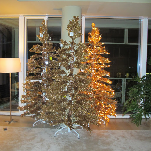 The three trees are built and now I am testing the lights.