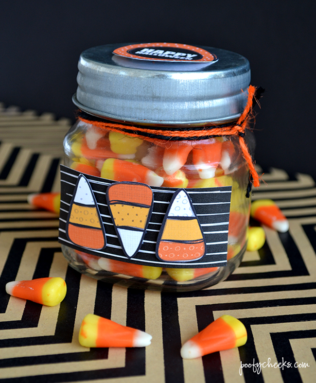 Candy Corn Jar with FREE Printables