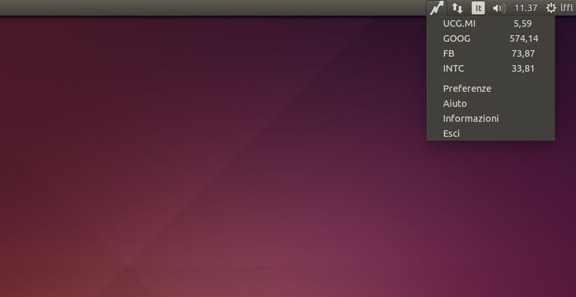 indicator-stocks in Ubuntu