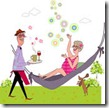 retirees couple hammock
