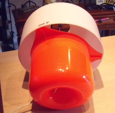 Guzzini orange and white lamp underside
