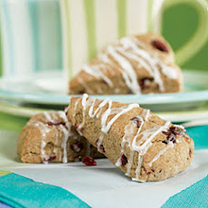 Gingerbread Scones with Lemon Glaze