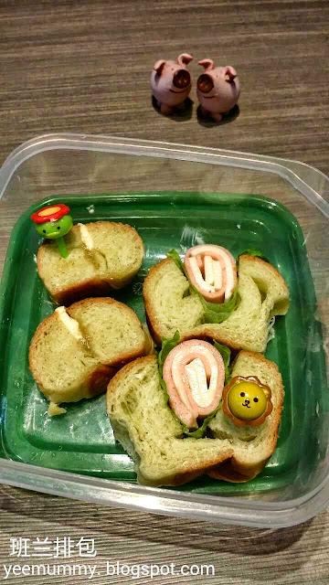 Pandan bread roll 班兰排包 Pandan bread roll 班兰排包