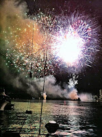 Celebration of Light, Vancouver, from a sailboat