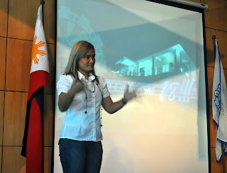 MCCIDSO President Glaiza Cruz gives her acknowledgment speech.