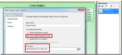 6 Linking the map to the uploaded files in reportserver
