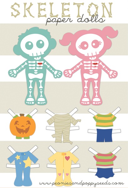skeleton paper doll PREVIEW
