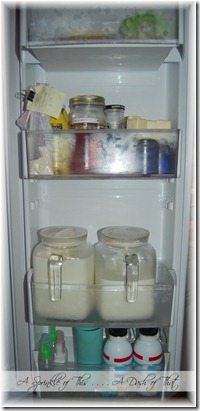 Fridge door before {A Sprinkle of This . . . . A Dash of That}