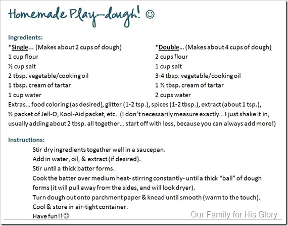 Homemade play-dough