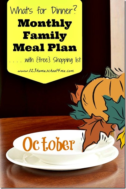 October meal planner with free shopping list October meal planner with free shopping list #mealplanner