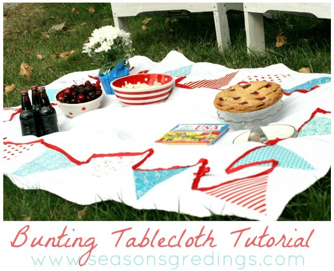 Bunting Tablecloth Tutorial by Seasons Gredings