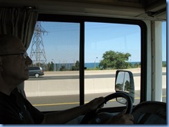 7635 QEW - Hamilton - Bill driving on QEW with Lake Ontario in background