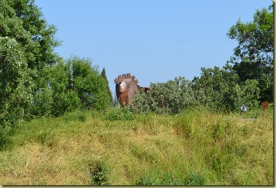 Troy Horse outside walls