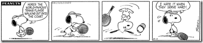 Peanuts 1970-06-11 - Snoopy as the world famous tennis star