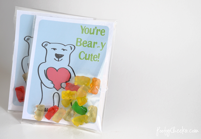 You're Bear-y Cute Gummy Bear Valentine Printable