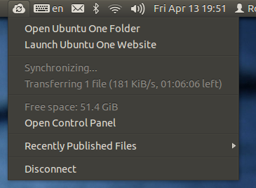 Ubuntu One Indicator 1.0