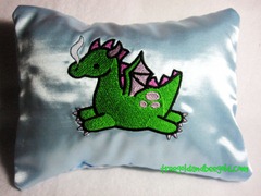 Embroidered Dragon on a Nightmare Protection Herbal Sleep Pillow