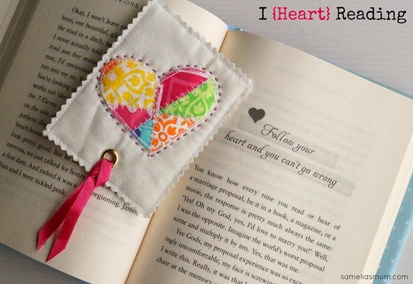 I Heart Reading Bookmark