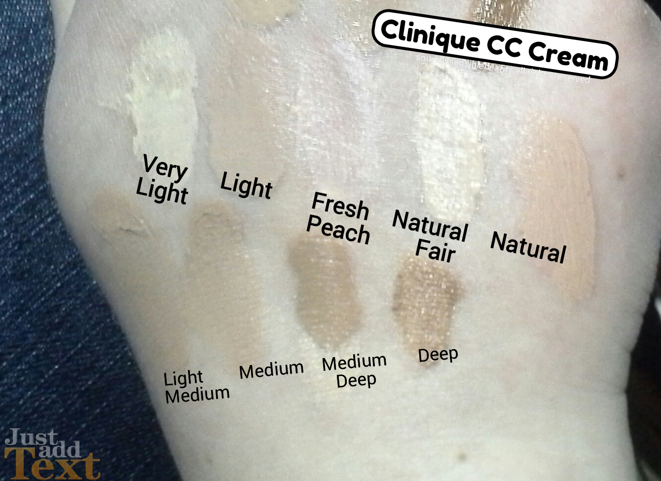 Clinique CC Cream Moisture Surge Hydrating Color Corrector SPF 30; Review &  Swatches of Shades