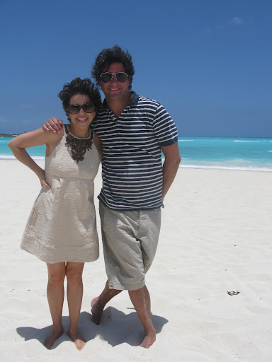 Here I am with Anthony on the beach. Don't forget your shades when you're out on the beach!