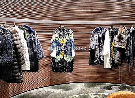 FENDI Fall Winter Fur mink luxury coat 2012 2013 Collection BAGUETTE women’s ready-to-wear, dress jacket bags shoe leather goods fur accessories showcase grand opening new FENDI South East Asia flagship boutique