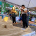 Judges score the entries in the Sanuk Sandcastle Competition at Chimes Specialty Store in Davao City