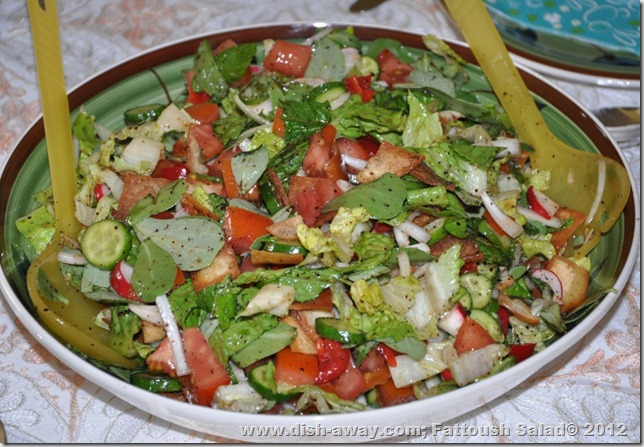 Fattoush Salad Recipe by www.dish-away.com