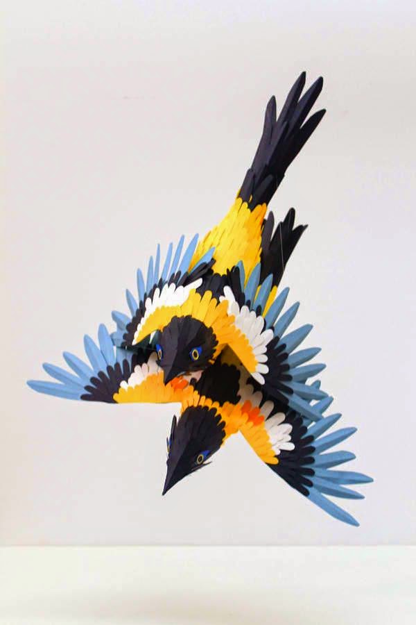 Фантастические бумажные птицы Дианы Белтран Эррера (10 фото) | Картинка №10