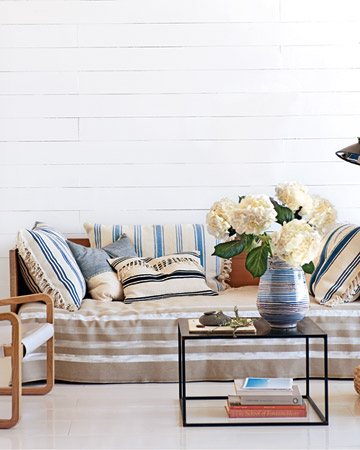 Stripes are one of the easiest patterns to place in your home. They also can provide a variety of looks -- rustic, refined, subtle, striking.