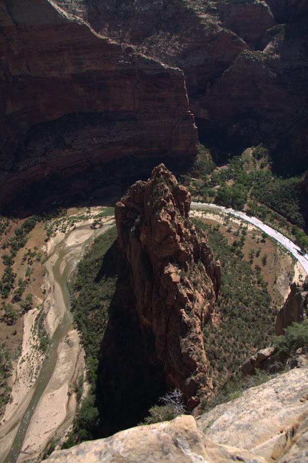Looking Straight Down from Angels Landing