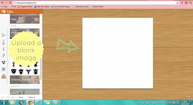 upload a blank image