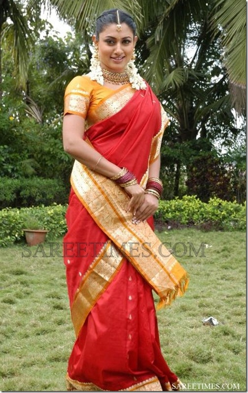 Malavika_Red_Saree