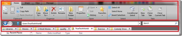 Windows 8 Explorer Ribbon